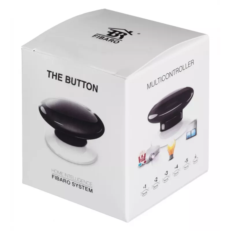 Botão de pânico sem fios Fibaro The Button preto