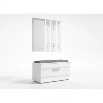 Armário superior para entrada e shop GAR OPAL BIEL — branco, 1 porta de abrir