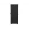 Lanberg FF01-8047-12BL armário rack de chão de 19 polegadas 47U, 800x1000 mm, porta de vidro, LCD, IP20, para montagem, preto