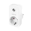 LogiLink PA0263 Ficha adaptadora com sensor crepuscular, branco, tipo F