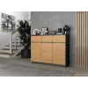 Cómoda 3D3S 120x40x97 cm, antracite/artisan