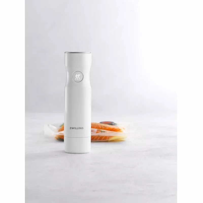 Máquina de vácuo ZWILLING FRESH & SAVE branco bomba, bateria 3,7 V, porta de carregamento Micro-USB, 190×50×50 mm, 330 g