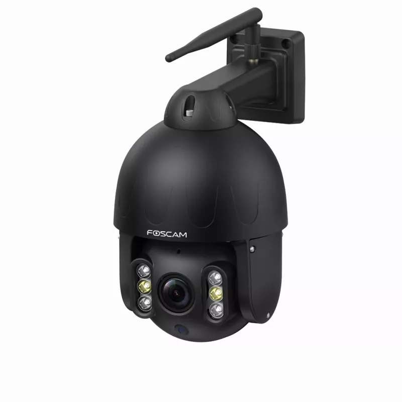 Câmara de vigilância IP dome Foscam SD8P 8 MP, 4K 3840 x 2160, zoom ótico 4x, PTZ, IR 50 m, Wi-Fi, MicroSD até 256 GB
