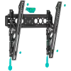 Suporte de parede para TV ONKRON TM5-B para ecrãs de 32–70 polegadas, inclinável, capacidade de carga 60 kg, VESA 75x75–400x400, preto