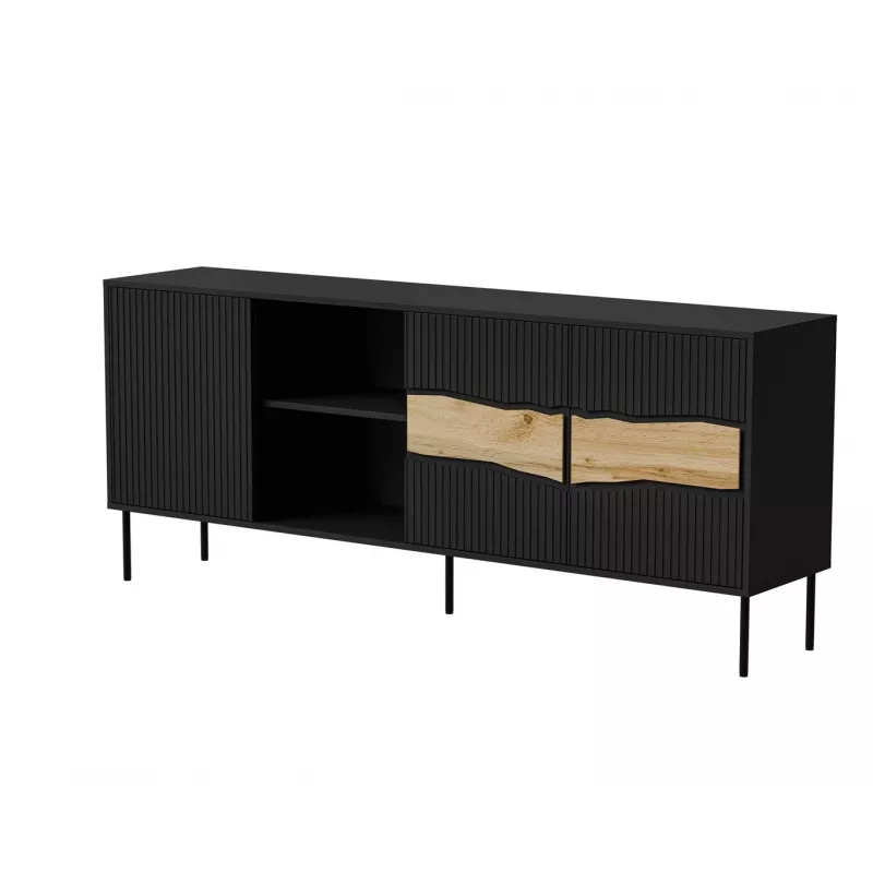 Cómoda Cama INSERTO 3D1W 190x40x80 preta + LED