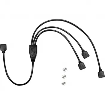 Inter-Tech - Repartidor de rede - Ficha de 4 pinos para ficha de 4 pinos - 48 cm