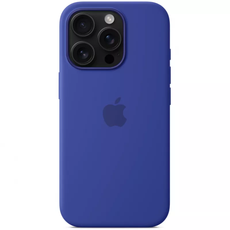 Capa de silicone Apple iPhone 16 Pro MagSafe ultramarino