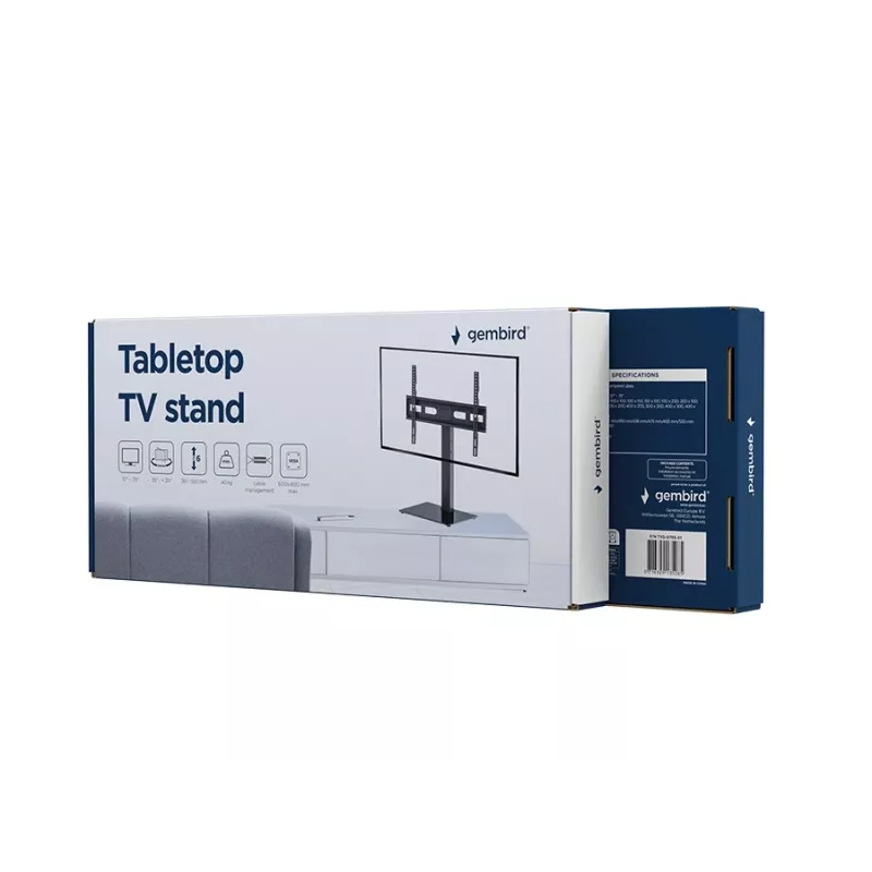 Gembird TVS-D75S-01 suporte de mesa para TV, 37-75 polegadas, preto