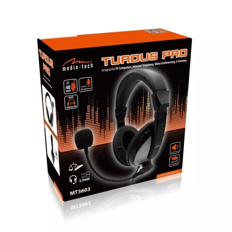 Auscultadores com fios Turdus Pro MT3603