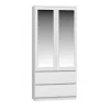 Topeshop SS-90 BIEL LUSTRO Roupeiro/armário de quarto 5 prateleiras 2 porta(s) branco