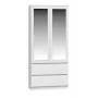 Topeshop SS-90 BIEL LUSTRO Roupeiro/armário de quarto 5 prateleiras 2 porta(s) branco