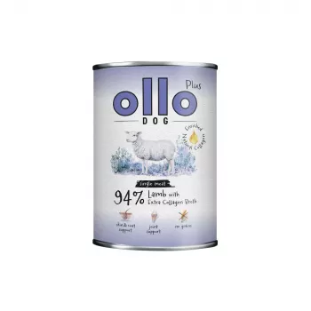 Ollo Plus Colagénio Cordeiro 400g Lata para cães