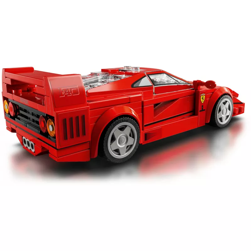 LEGO Speed Champions Ferrari F40 Supercarro – carro de brinquedo de construção para meninos e meninas a partir dos 9 anos com minifigura de condutor, decoração de quarto de criança