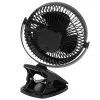 Ventilador de mesa com clipe recarregável Adler | AD 7342 | Ventilador de mesa | Preto | Diâmetro 15,5 cm | Número de velocidades 3 | Oscilação | 5 W