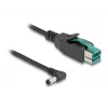 Cabo PoweredUSB DeLOCK ficha 12 V para ficha DC 5,5×2,5 mm angular 1 m