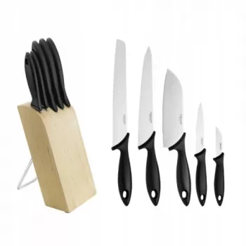 Bloco de facas com fenda Fiskars bloco de facas com 5 facas