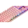Deltaco GAM-021-RGB-P-DE - tamanho completo (100%) - USB - interruptores de membrana - QWERTZ - rosa