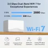 Sistema Mesh Wi-Fi TP-LINK Mercusys Halo H25BE (Wi-Fi 7, dual-band 2,4/5 GHz, 2880 Mbps) pack de 2, 3 antenas internas, branco