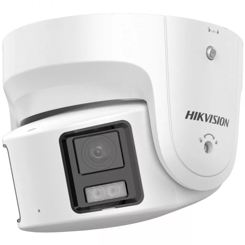 Câmara IP Hikvision DS-2CD2387G2P-LSU/SL (4mm)(C) ColorVu panorâmica tipo turret, 8 MP, 4 mm, 180°, IP67, PoE, branca