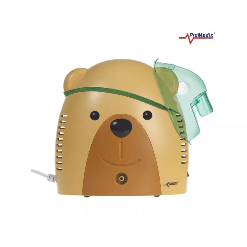Inalador Promedix para crianças, urso de peluche, conjunto nebulizador, máscaras, filtros, PR-811