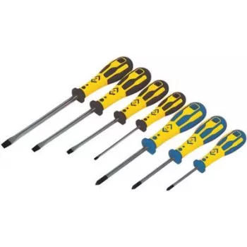 Conjunto de chaves de fendas c.k tools T49163D, 7 peças, vários tamanhos, conjunto de ferramentas manuais
