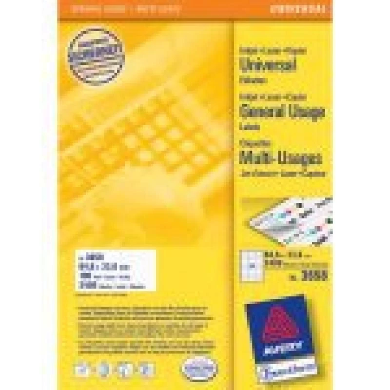 Avery - etiquetas - branco - A4 (210 X 297 Mm) - 100 peças. 24) (3658)