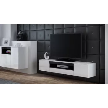 Suporte de TV para cama VIVA 180 branco/branco brilhante + preto
