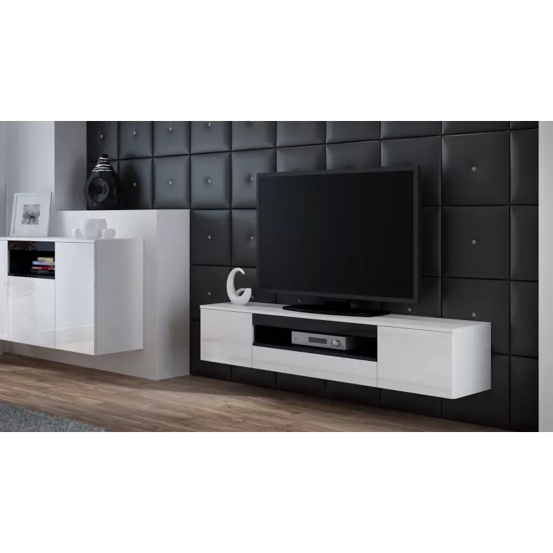 Suporte de TV para cama VIVA 180 branco/branco brilhante + preto