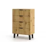 Cómoda estreita SCANDI 4S carvalho ARTISAN
