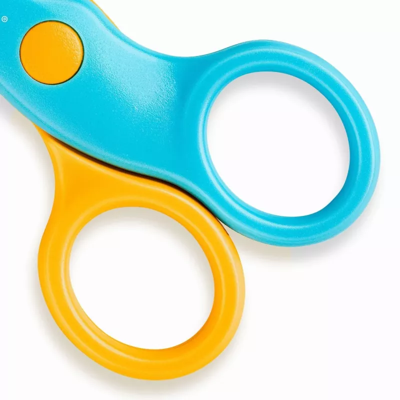 Tesouras Staedtler Noris Junior corte reto azul amarelo 100 mm