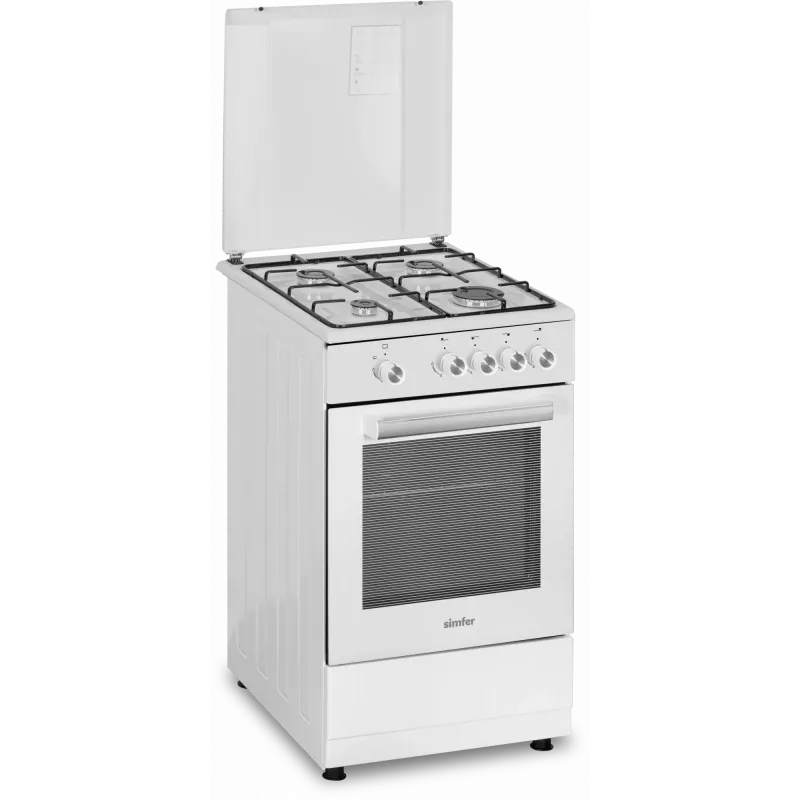 Fogão a gás SIMFER 4401SGRBB.1 com placa a gás e forno a gás, 50 cm de largura, 55 cm de profundidade, classe de eficiência energética A+