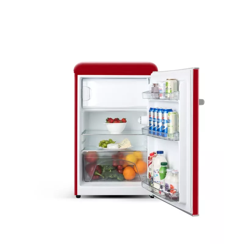 ETA | Frigorífico | ETA253690030E | Classe de eficiência energética E | Aparelho vertical | Frigorífico sem congelador | Altura 90 cm | Capacidade líquida de refrigeração 92 L | Capacidade líquida de congelação 18 L | 38 dB | vermelho