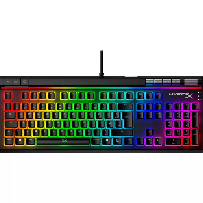 Teclas HyperX Pudding – conjunto completo de teclas – ABS – preto (layout DE) – teclas de teclado – ABS – preto