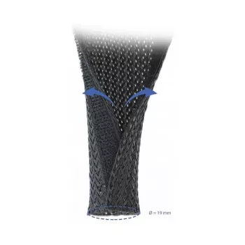 Revestimento de cabo em malha DeLOCK 19050 5 m x 19 mm preto