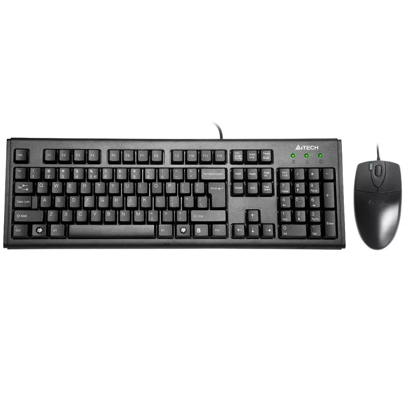 A4Tech KM-72620D - conjunto teclado e rato - USB - US - preto