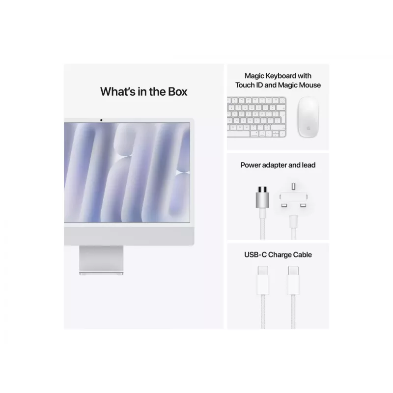 iMac 24 polegadas: M4 10/10, 24GB, 512GB SSD – prateado