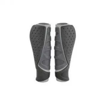 Punhos de bicicleta FISCHER Trio — ergonómicos cinzento/preto para bicicletas
