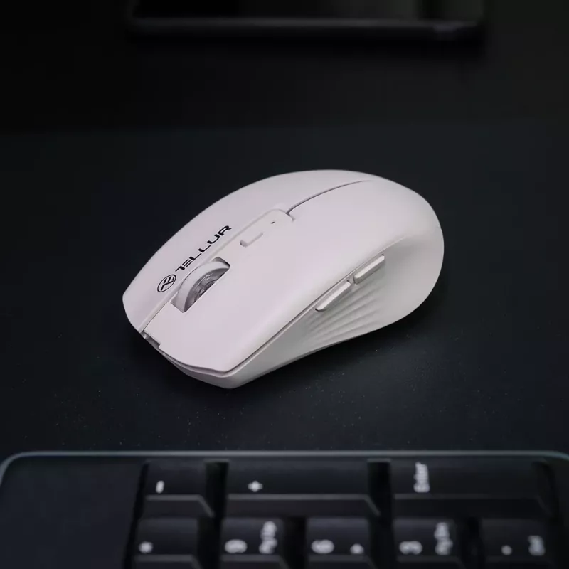 Rato sem fios Tellur Silent Click branco