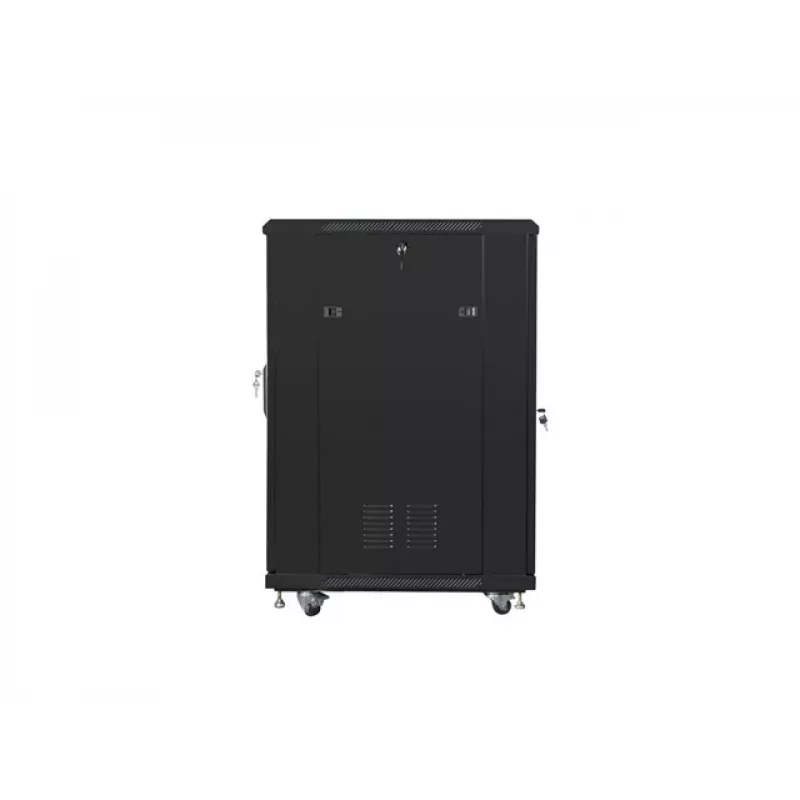 Armário rack autónomo LANBERG FF01-6822-23B 22U, calhas de 19 polegadas, 1159×600×800 mm, IP20, rodas, fechadura com chave, preto
