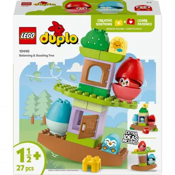 LEGO DUPLO 10440 Árvore de equilíbrio e empilhar, brinquedo de construção, 27 peças, 18 meses+, colorido