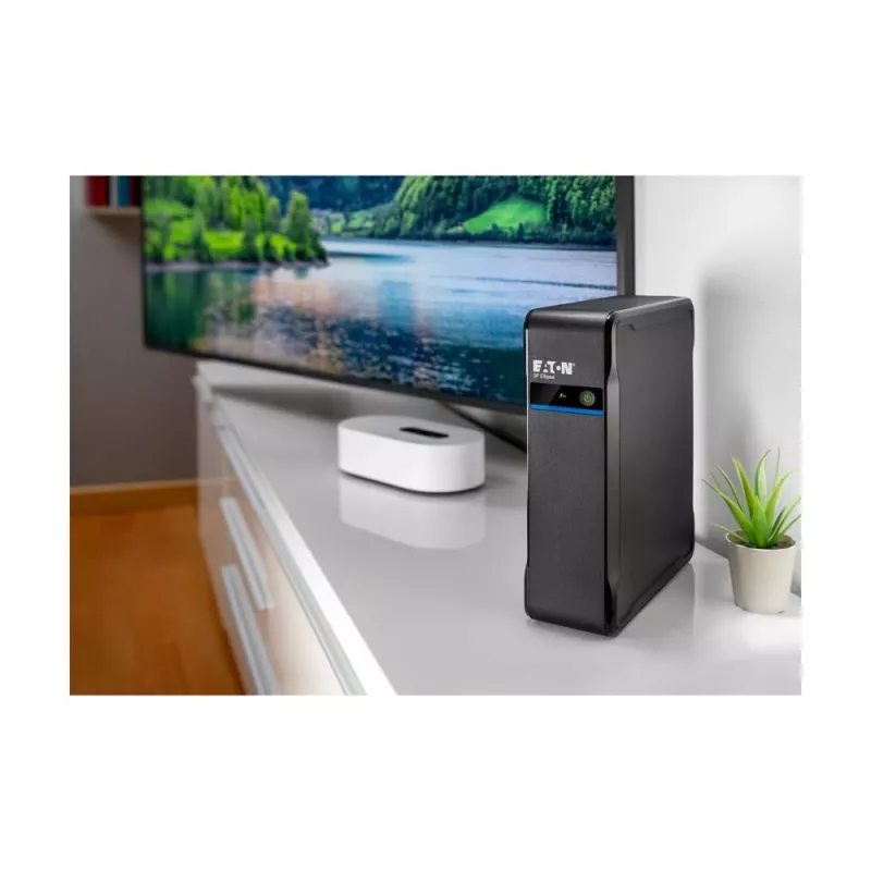 Fonte de alimentação ininterrupta Eaton 3P Ellipse 0,7 kVA (420 W), standby, 4 saídas AC, bateria 7 Ah, torre, preto