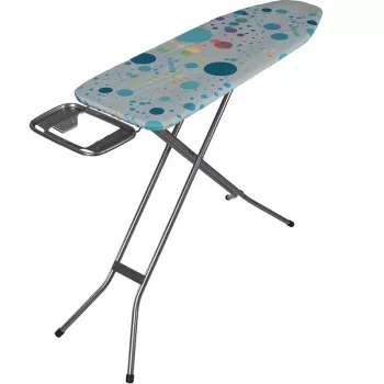 Tábua de passar a ferro tamanho grande Vileda — pernas em aço inoxidável 1200×380 mm superfície de passar altura 75–96 cm dobrável suporte para ferro