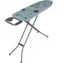 Tábua de passar a ferro tamanho grande Vileda — pernas em aço inoxidável 1200×380 mm superfície de passar altura 75–96 cm dobrável suporte para ferro