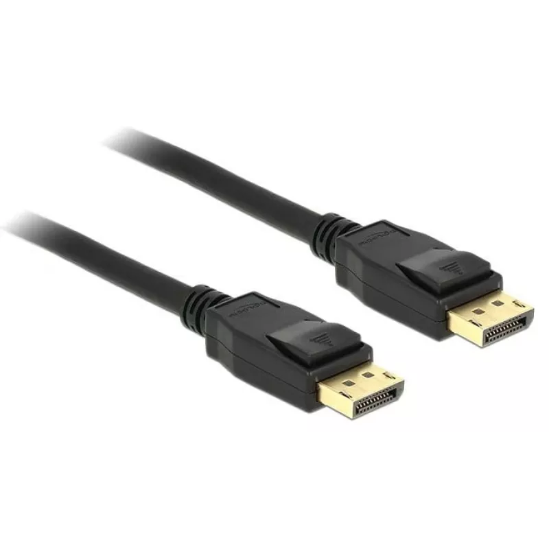 Delock - Cabo DisplayPort - DisplayPort (M) para DisplayPort (M) - 3 m - com bloqueio - preto