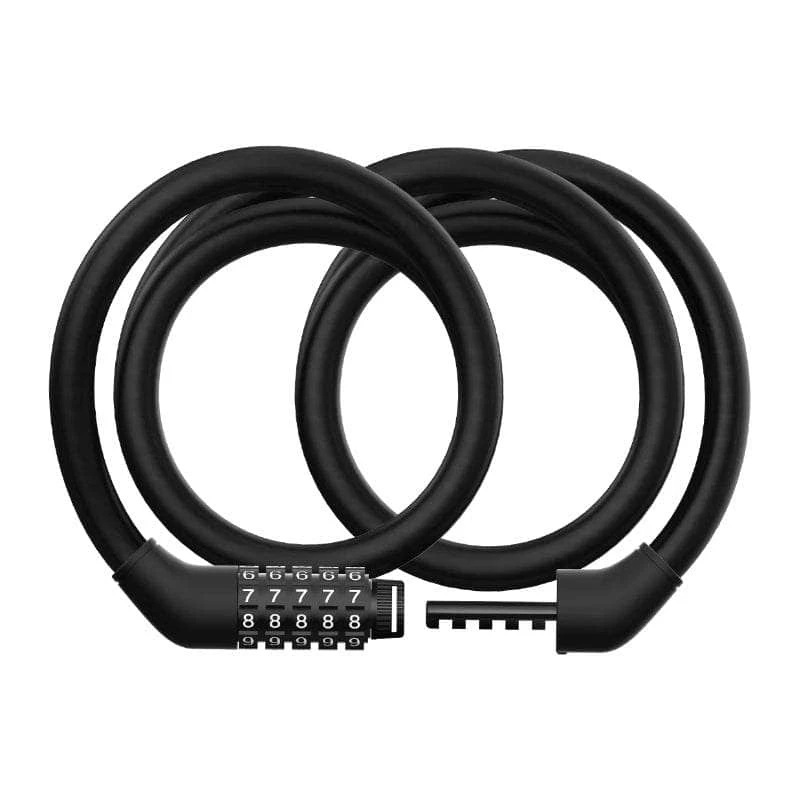 Cadeado de cabo Xiaomi BHR6751GL para trotinete, 1,2 m de comprimento, 1,2 cm de diâmetro, fecho de combinação, preto