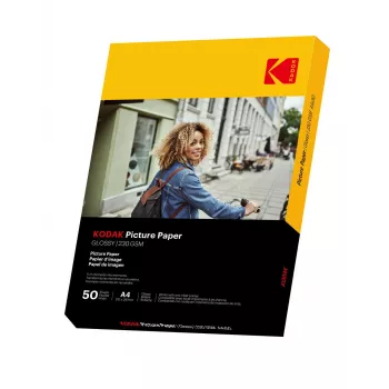 Kodak Picture Paper Glossy A4 papel fotográfico, 230 g, 50 folhas (9891267)