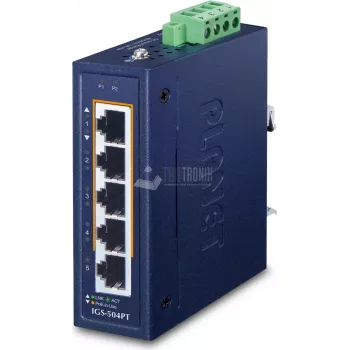 Switch não gerido PLANET IGS-504PT 10/100/1000T PoE 5 portas