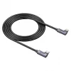 Cabo USB-C Unitek C14147ABK01-1M, 1 m, fichas angulares de 90°, USB PD 3.0 100W, dados 480 Mbit/s, preto