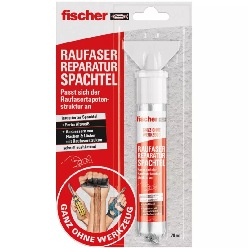 Massa de reparação FISCHER GOW 70 ml – massa de reparação para preencher, selar e restaurar superfícies