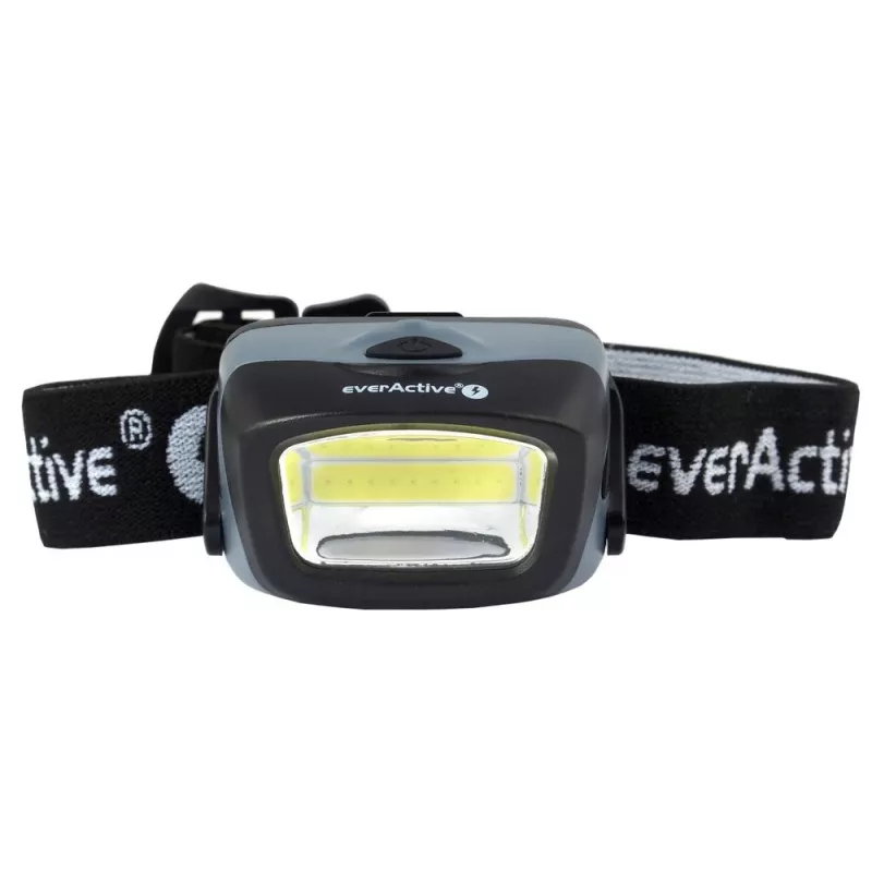 Lanterna de cabeça everActive HL-150, lanterna frontal, 150 lm, 3 W, IPX4, 3×AAA, preto